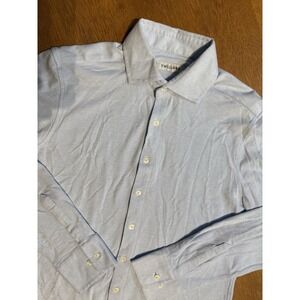 Twillory Performance Dress Shirt Mens 16 34/35 (M) Blue Stretch Tailored Fit